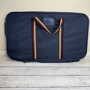 Jordache Navy Travel Bag with Multicolor Straps